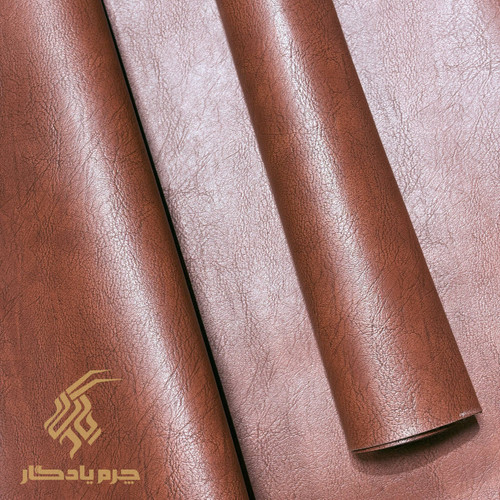 چرم مصنوعی رنگ عسلی طرح رگه دار