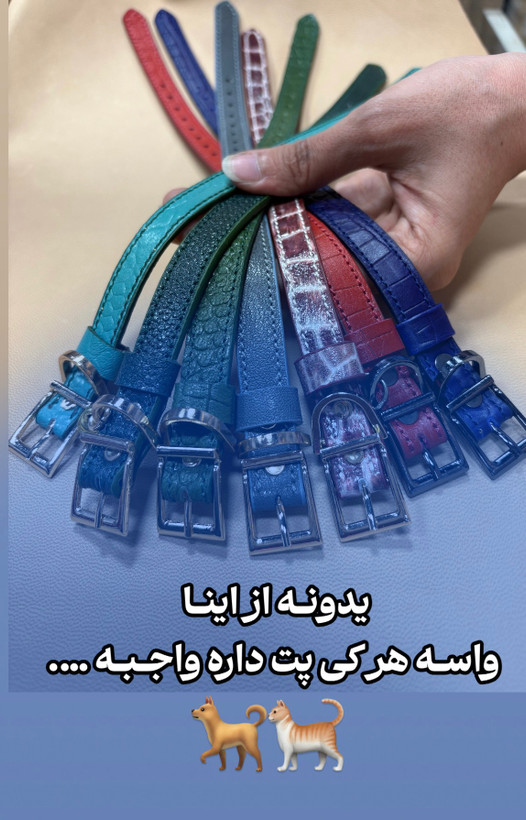 قلاده ی گربه و سگ - فروشگاه چرم یادگار