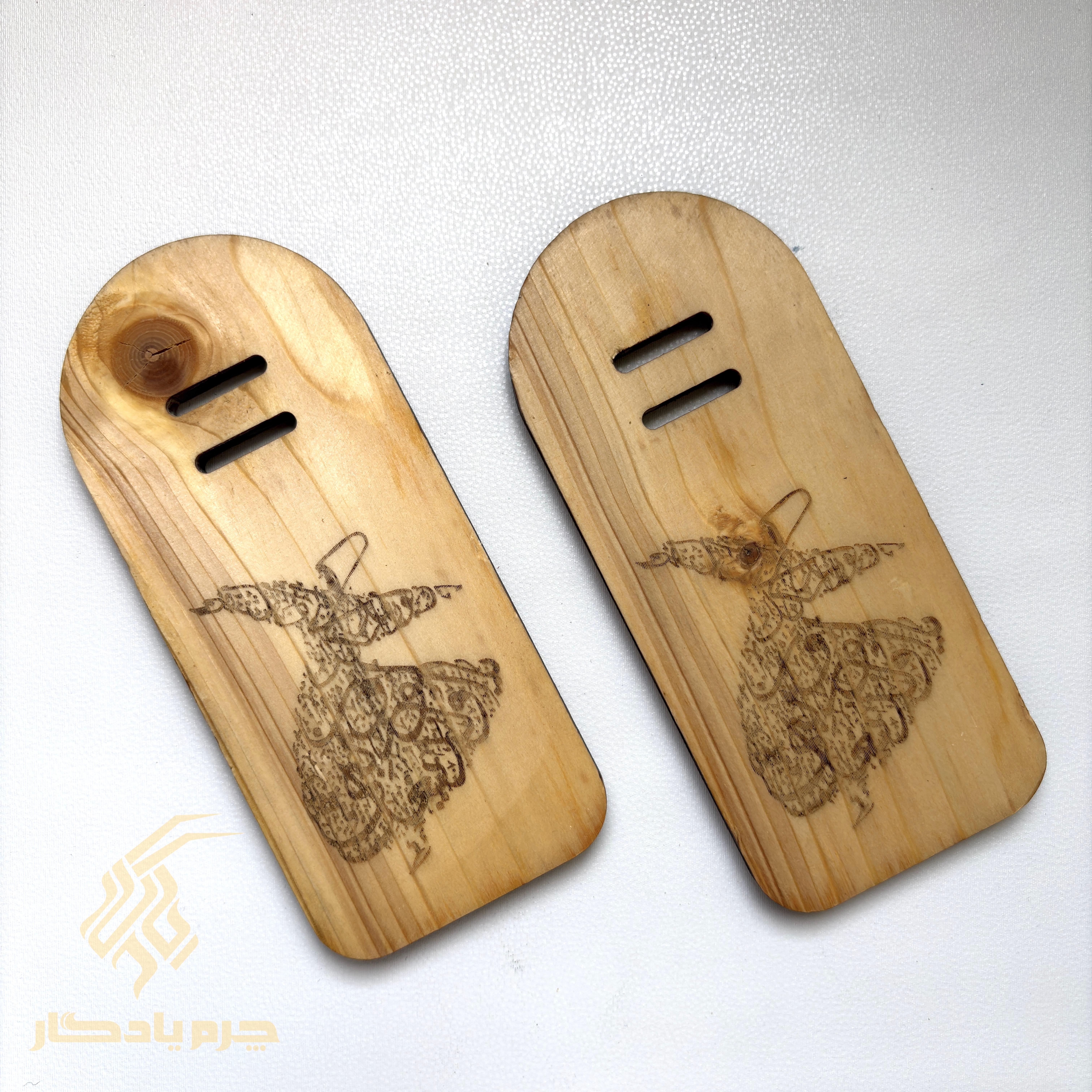 طبله چوبی طرحدار کیف  - فروشگاه چرم یادگار